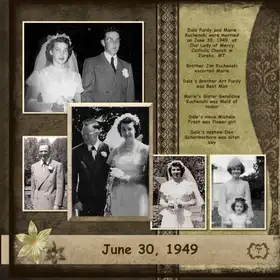 Album page 3 — Dale & Marie's wedding — June 30, 1949