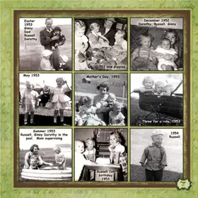 Album page 11 — Toddler years, 1952–54