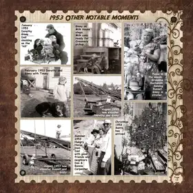 Album page 13 — The milk house & Hungry Horse, 1953
