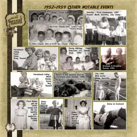 Album page 20 — First Communions & the Purdy siblings