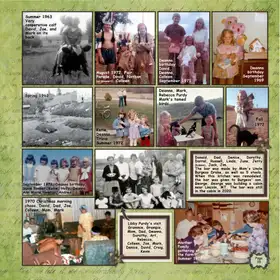 Album page 35 — Farm life & Uncle Burgess's bar