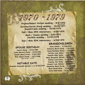 Album page 42 — The seventies — four weddings