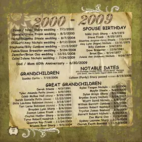 Album page 56 — 2000–2009 — the next weddings
