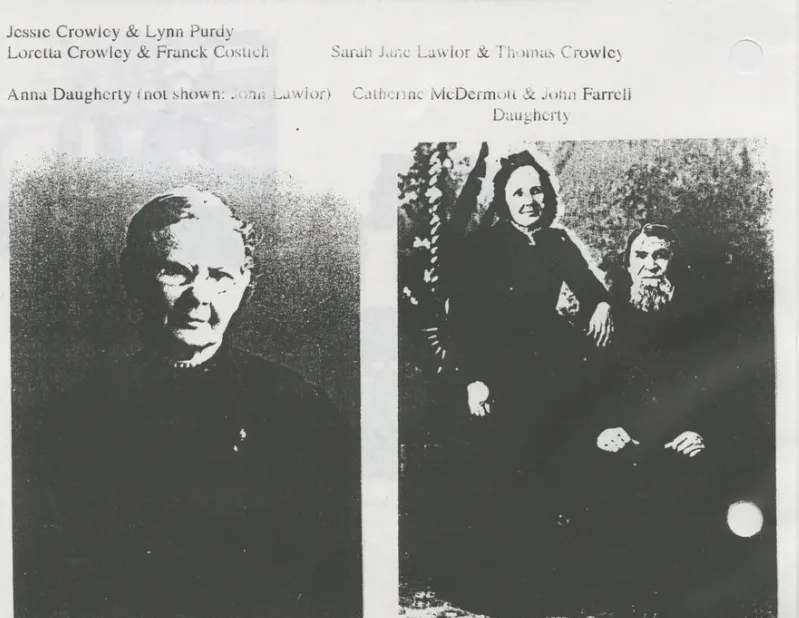A Purdy Ranch couple at the Meadow Home Dairy barn, mid-20th century